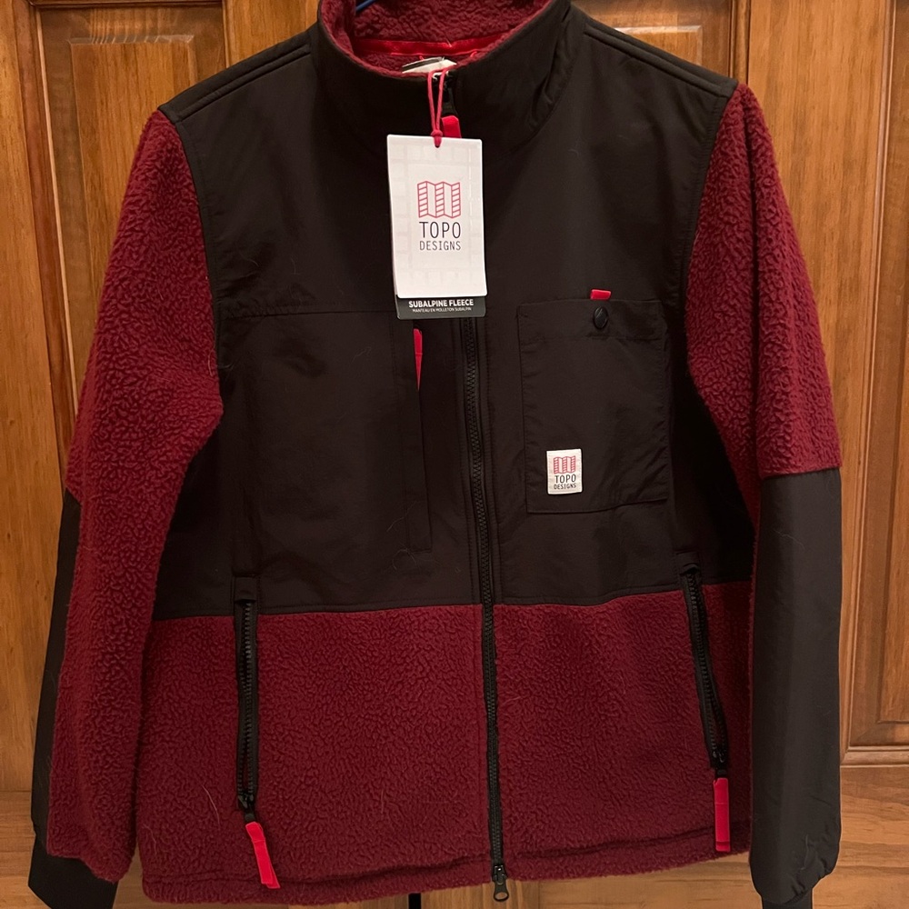 Topo Designs subalpine burgundy black Jacket